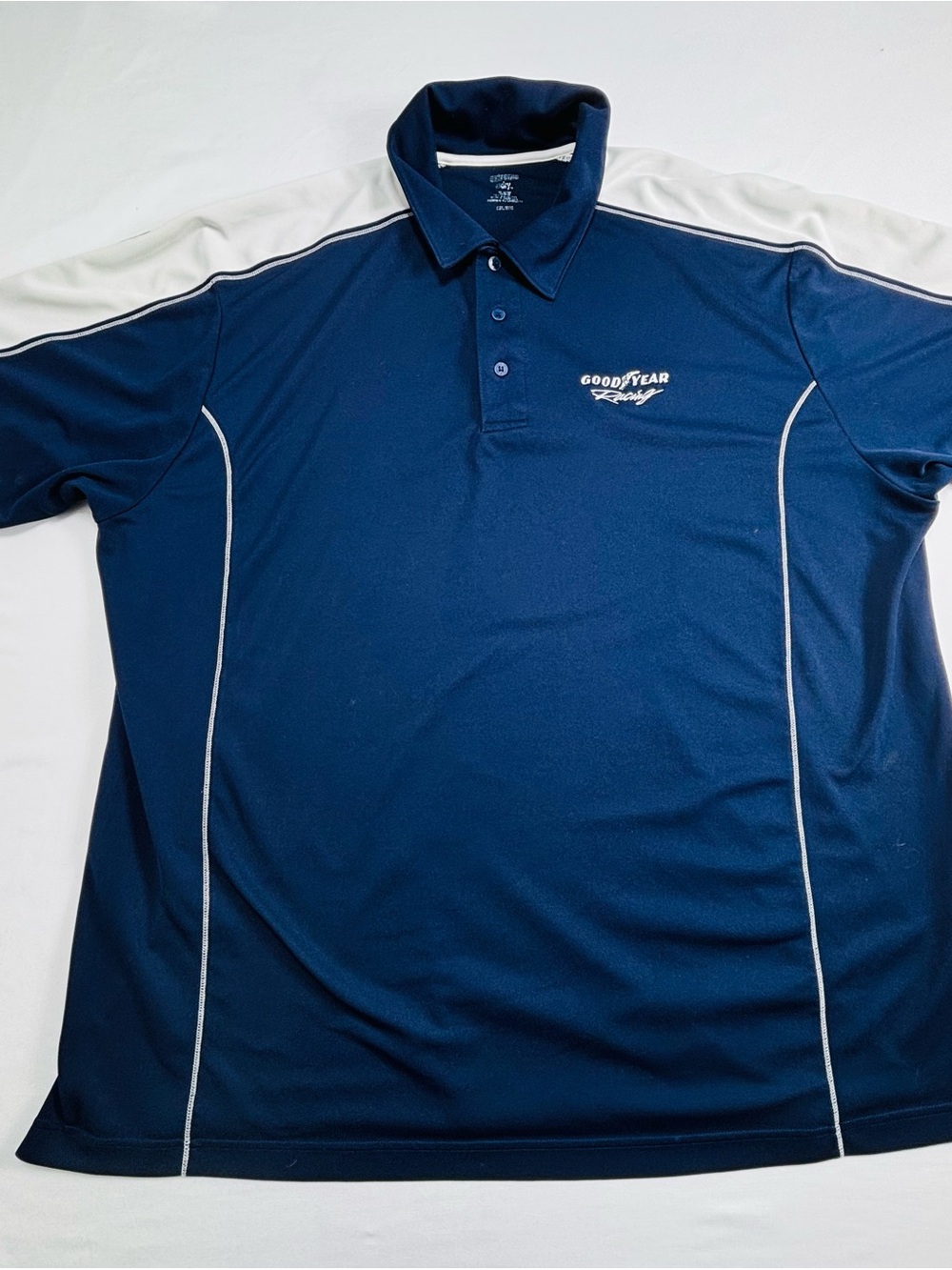 Goodyear Racing Men's Navy and White Polo Shirt M499